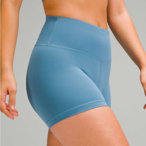 Lululemon Wunder Train Contour Fit High-Rise Short 4” in Utility Blue - Picture 2 of 9